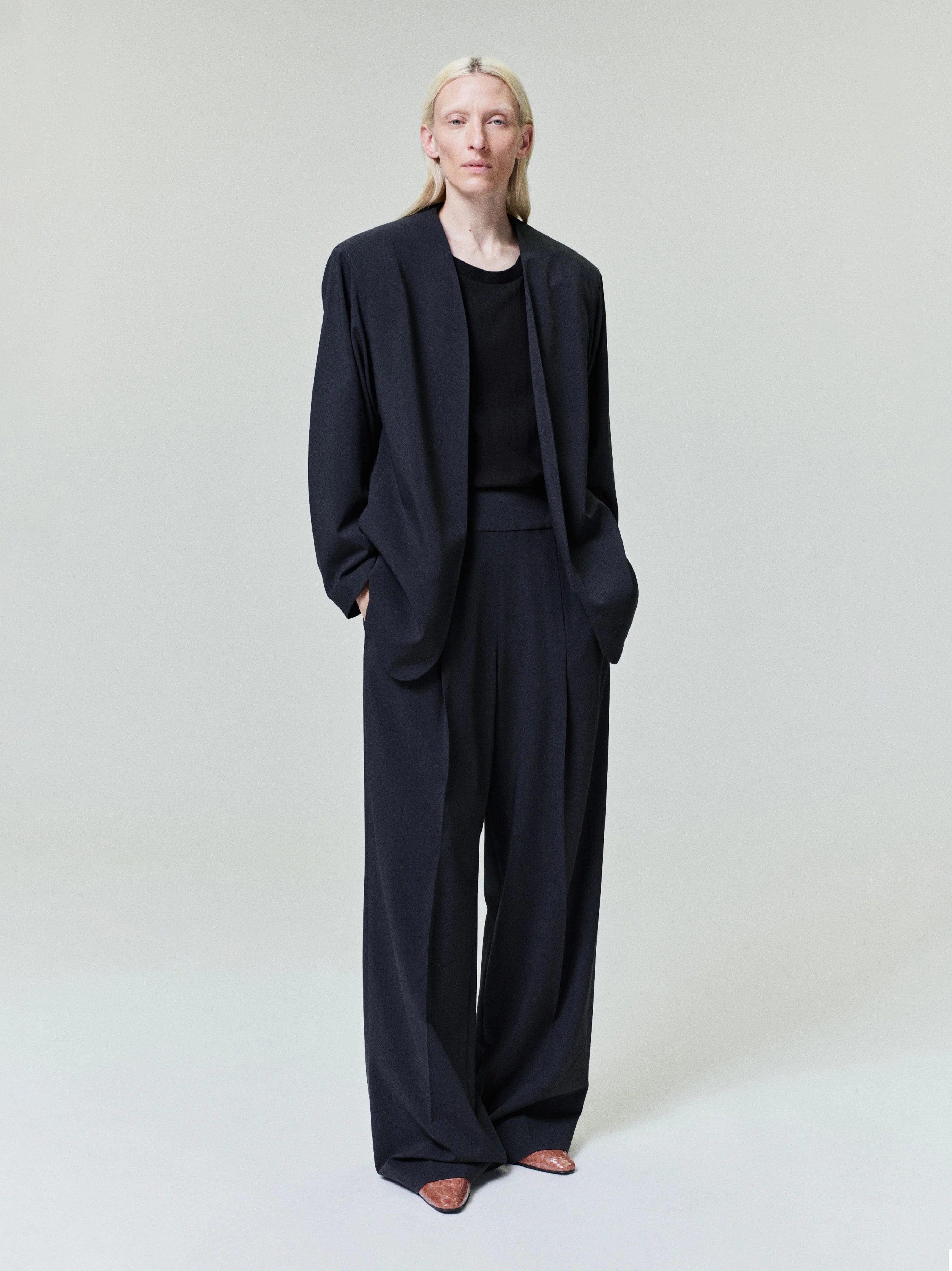 Collarless Jacket