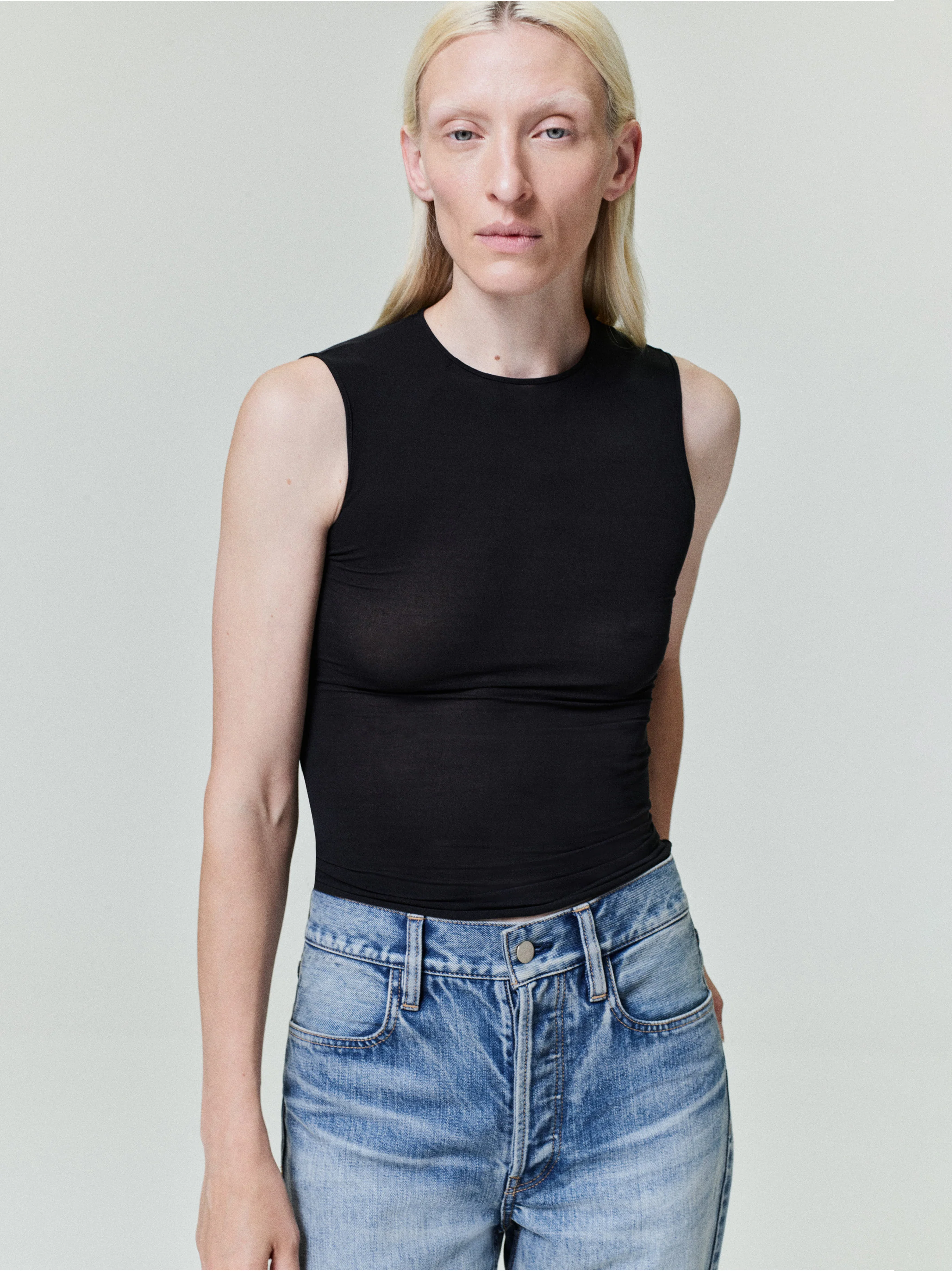 Womens Silk Stretch Tank Top