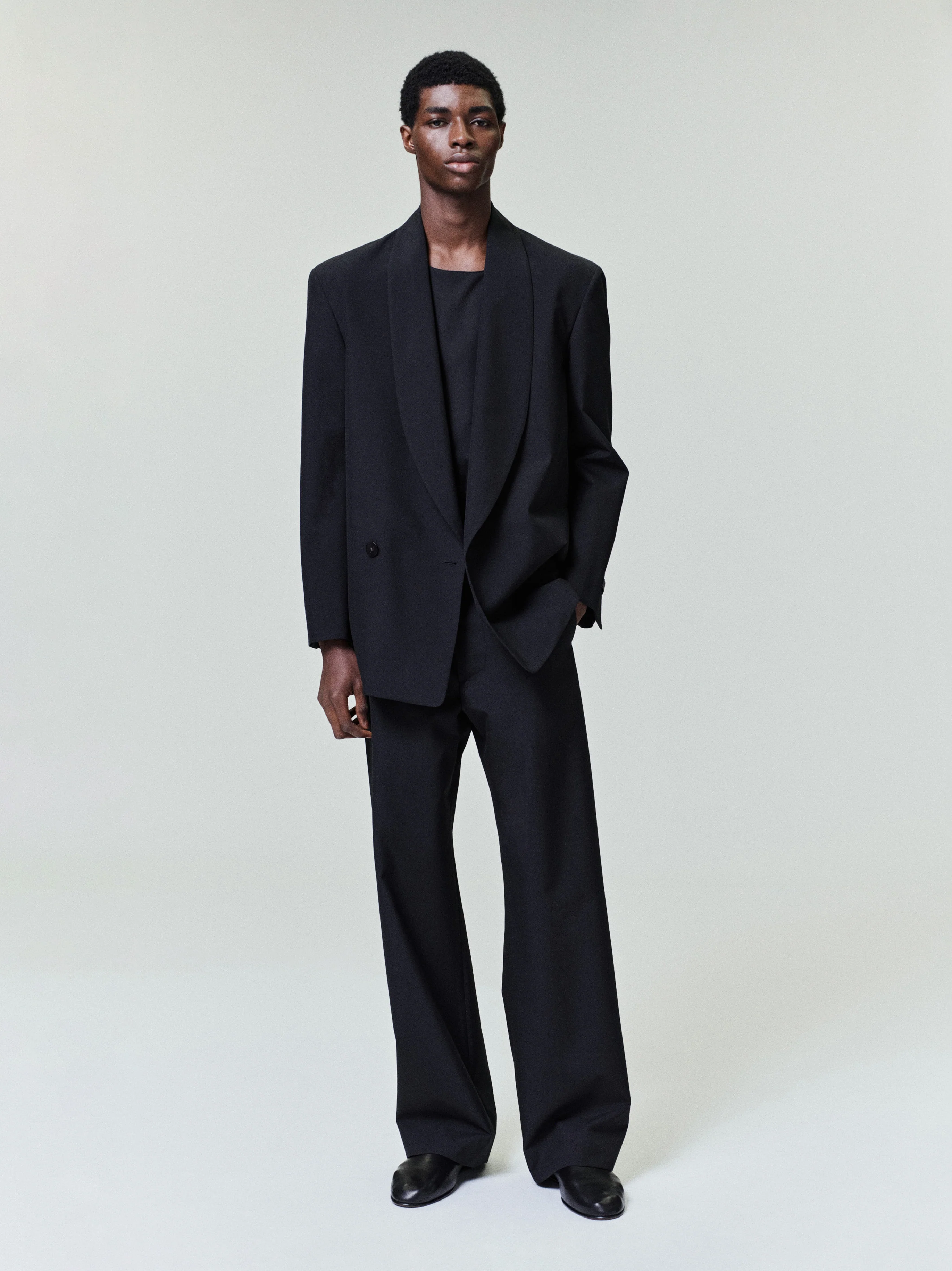 Wool Poplin Casual Flat Front Pants