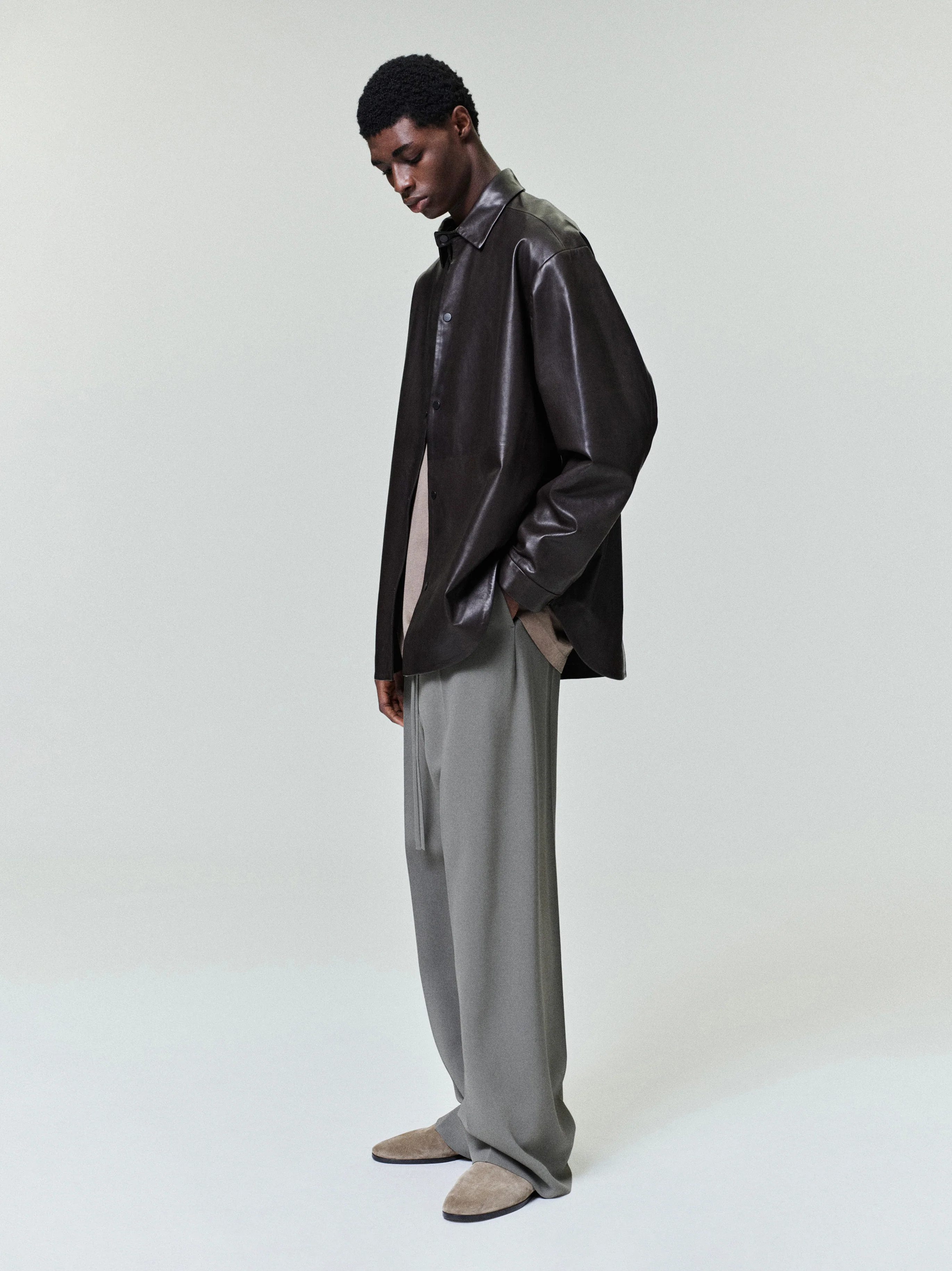 Leather Relaxed Shirt