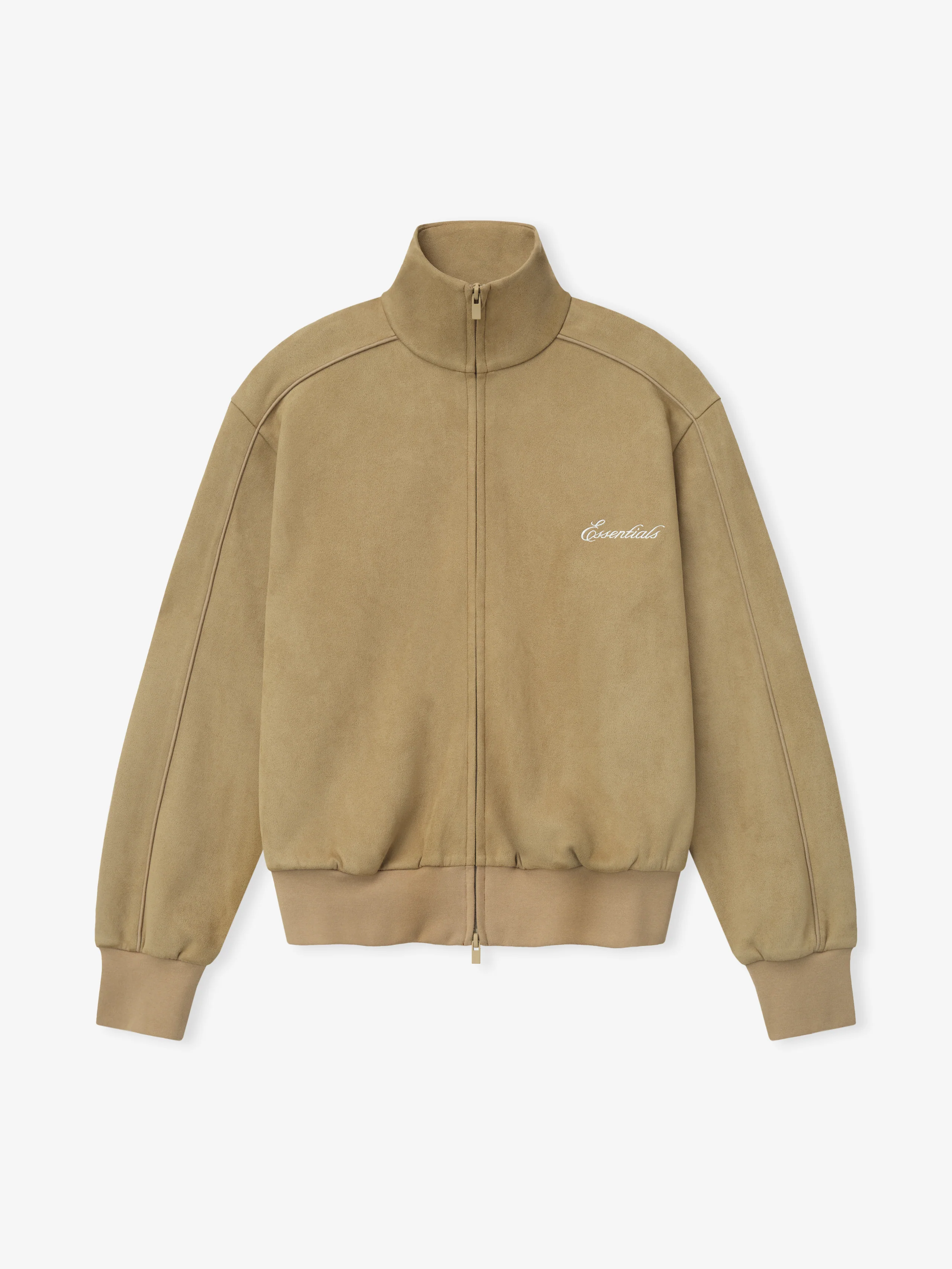 Womens Suede Fleece Signature Vintage Track Jacket - Image 2