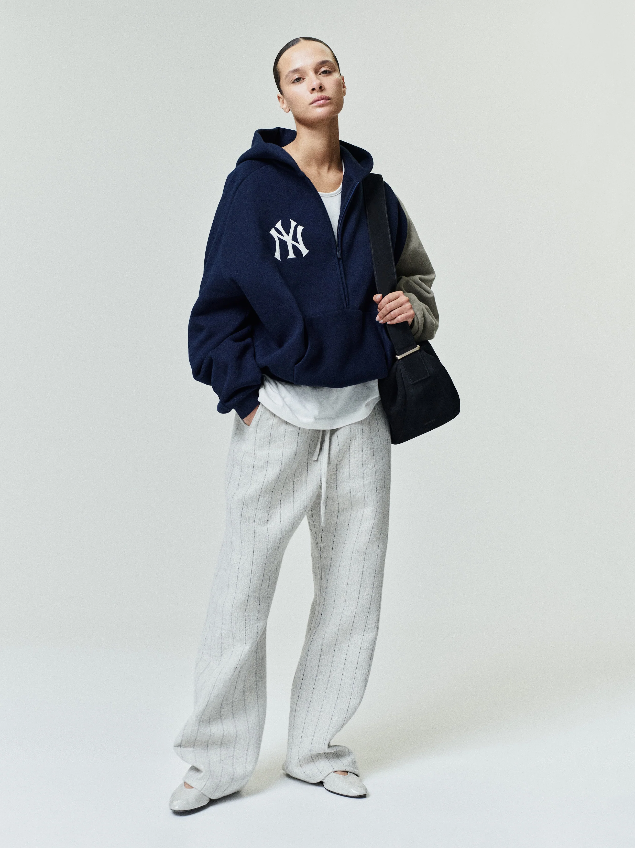 Yankees Raglan Half Zip Sport Hoodie