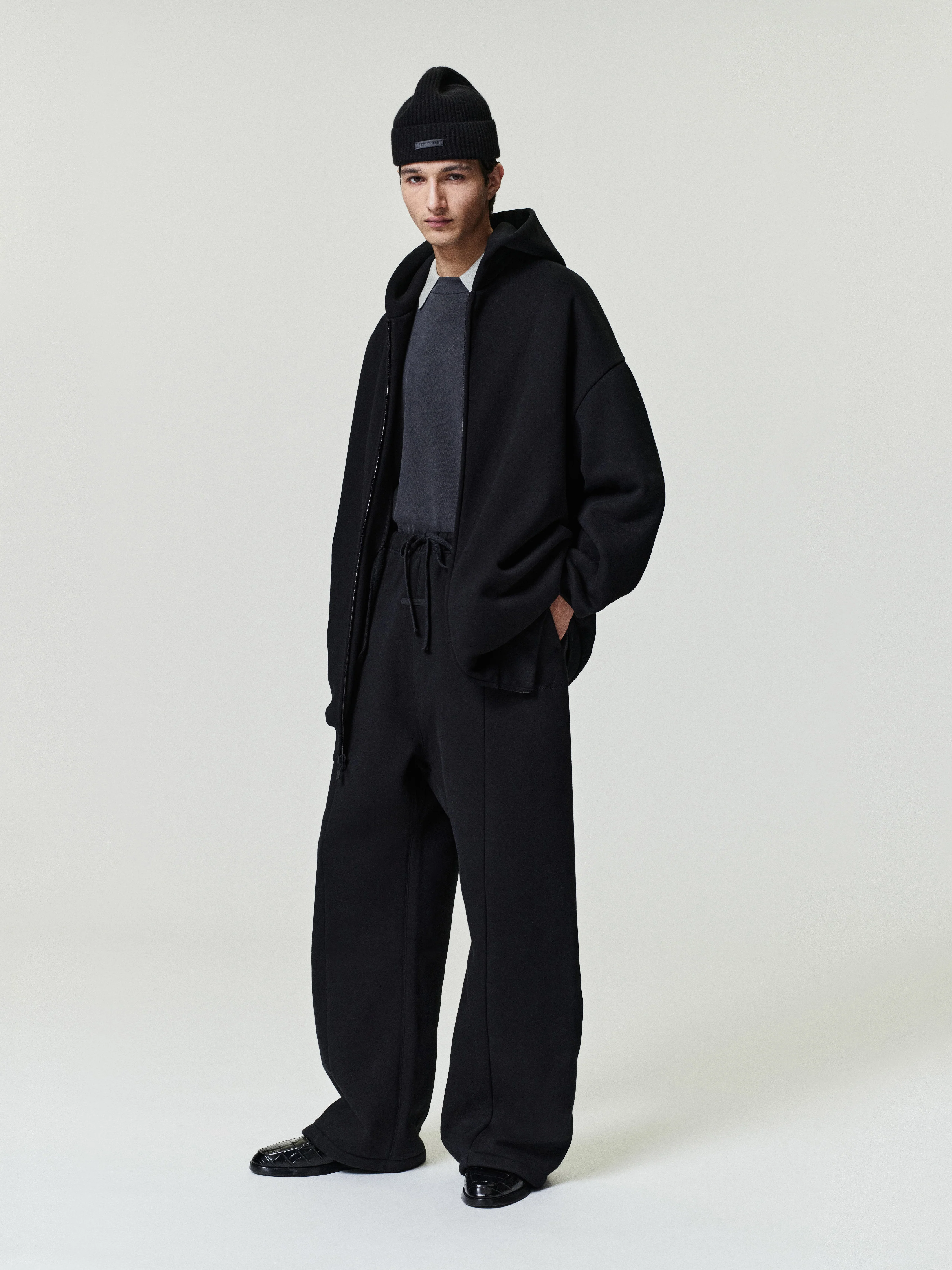 Cotton Canvas Pleat Front Pant